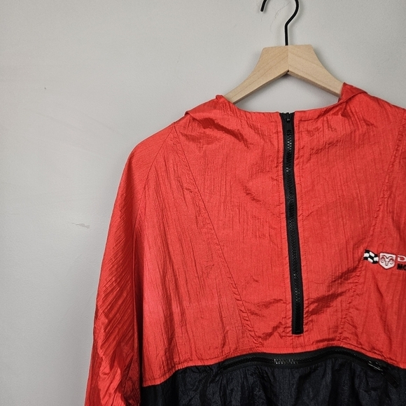 Dodge Motorsports Black Red Zip Windbreaker Large - Picture 2 of 7